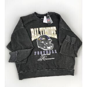 NFL Baltimore Ravens Gameday Couture Crewneck Sweatshirt Size XL Vintage Wash